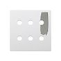 Soho Lighting Primed Paintable 6 Gang CM Circular Module Grid Plate