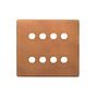 Soho Lighting Antique Copper 8 Gang CM Circular Module Grid Switch Plate