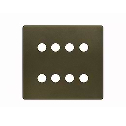 Soho Lighting Bronze 8 Gang CM Circular Module Grid Switch Plate