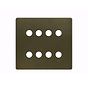 Soho Lighting Bronze 8 Gang CM Circular Module Grid Switch Plate