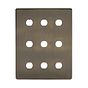 Antique Brass 9 Gang Grid Plate

