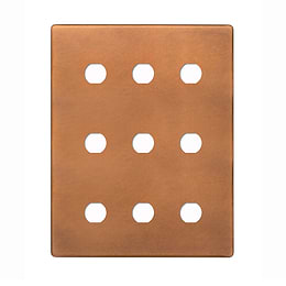 Antique Copper 9 Gang Grid Plate
