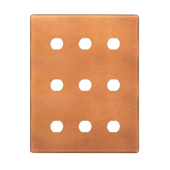 Soho Lighting Antique Copper 9 Gang CM Circular Module Grid Switch Plate