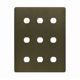 Bronze 9 Gang Grid Plate
