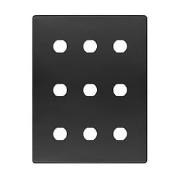 Brass 9 Gang Grid Plate
