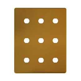 Antique Gold 9 Gang Grid Plate
