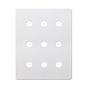 Soho Lighting Primed Paintable 9 Gang CM Circular Module Grid Plate