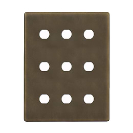 Vintage Brass 9 Gang Grid Plate
