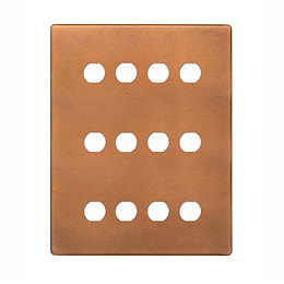 Antique Copper 12 Gang Grid Plate
