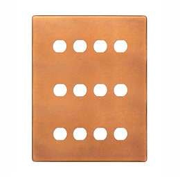 Antique Copper 12 Gang Grid Plate