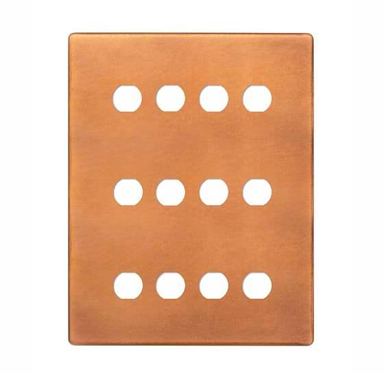 Soho Lighting Antique Copper 12 Gang CM Circular Module Grid Switch Plate