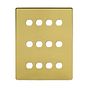Soho Lighting Brushed Brass 12 Gang CM Circular Module Grid Switch Plate