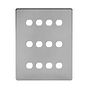 Brushed Chrome 12 Gang Grid Plate
