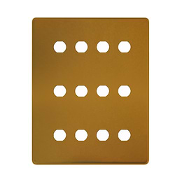 Antique Gold 12 Gang Grid Plate
