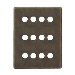 Vintage Brass 12 Gang Grid Plate
