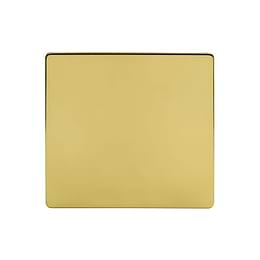 Brushed Brass 6 Gang Blanking Plate
