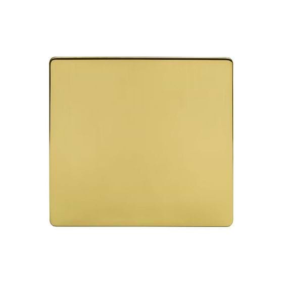 Soho Lighting Brushed Brass 6 Gang Large Blanking Plate