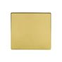 Soho Lighting Brushed Brass 6 Gang Large Blanking Plate