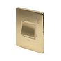 Soho Lighting Brushed Brass 10A Extractor Fan Isolator Switch 1 Gang 1-Way 3-Pole White Inserts