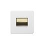 Soho Lighting Primed Paintable Extractor Fan Isolator Switch with Brushed Brass Switch with White Insert