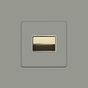 Soho Lighting Primed Paintable Extractor Fan Isolator Switch with Brushed Brass Switch with White Insert