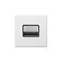 Soho Lighting Primed Paintable Extractor Fan Isolator Switch with Brushed Chrome Switch and Black Insert