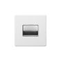 Soho Lighting Primed Paintable Extractor Fan Isolator Switch with Brushed Chrome Switch and White Insert
