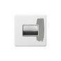 Soho Lighting Primed Paintable Extractor Fan Isolator Switch with Brushed Chrome Switch and White Insert