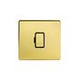 Soho Lighting Brushed Brass Fused Spur (FCU) Unswitched 13A DP Blk Ins Screwless