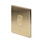 Soho Lighting Brushed Brass 13A Unswitched Fused Connection Unit (FCU) Wht Ins Screwless