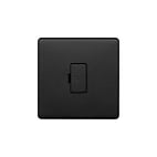 Soho Lighting Matt Black 13A Unswitched Fused Connection Unit (FCU) Black Insert Screwless