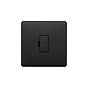 Soho Lighting Matt Black 13A Unswitched Fused Connection Unit (FCU) Black Insert Screwless