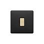 Soho Lighting Matt Black & Brushed Brass 13A Unswitched Fused Connection Unit (FCU) Black Insert Screwless
