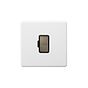 Soho Lighting Primed Paintable Fused Connection Unit (FCU) Unswitched 13A Double Pole with Antique Brass Switch
