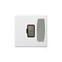 Soho Lighting Primed Paintable Fused Connection Unit (FCU) Unswitched 13A Double Pole with Antique Brass Switch