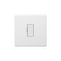 Soho Lighting Primed Paintable Fused Spur (FCU) Unswitched 13A Double Pole with Brushed Chrome Switch and White Insert