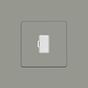 Soho Lighting Primed Paintable Fused Spur (FCU) Unswitched 13A Double Pole with Brushed Chrome Switch and White Insert