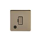 Soho Lighting Antique Brass 13A Unswitched Connection Unit Flex Outlet Blk Ins Screwless