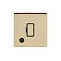 Soho Lighting Brushed Brass 13A Unswitched Connection Unit Flex Outlet Black Insert Screwless