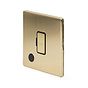 Soho Lighting Brushed Brass 13A Unswitched Fused Connection Unit (FCU) Flex Outlet Black Insert Screwless