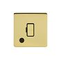 Soho Lighting Brushed Brass 13A Unswitched Fused Connection Unit (FCU) Flex Outlet Black Insert Screwless