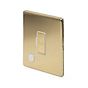 Soho Lighting Brushed Brass 13A Unswitched Fused Connection Unit (FCU) Flex Outlet Wht Ins Screwless