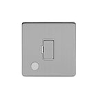 Soho Lighting Brushed Chrome 13A Unswitched Connection Unit Flex Outlet Wht Ins Screwless