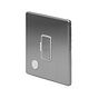 Soho Lighting Brushed Chrome 13A Unswitched Fused Connection Unit (FCU) Flex Outlet Wht Ins Screwless