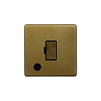 Soho Lighting Old Brass 13A Unswitched Fused Connection Unit (FCU) Flex Outlet