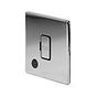 Soho Lighting Polished Chrome 13A Unswitched Fused Connection Unit (FCU) Flex Outlet Blk Ins Screwless
