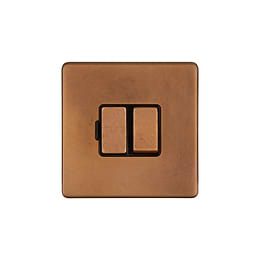 Soho Lighting Antique Copper 13A Double Pole Switched Fused Connection Unit (FCU)