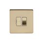 Soho Lighting Brushed Brass 13A Switched Fuse Connection Unit Wht Ins Screwless