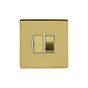 Soho Lighting Brushed Brass 13A Switched Fused Spur (FCU) Wht Ins Screwless