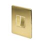 Soho Lighting Brushed Brass 13A Switched Fused Spur (FCU) Wht Ins Screwless